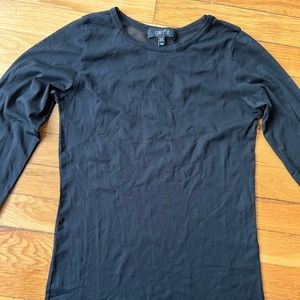 Comfy Sheer Black Long Sleeve Top
